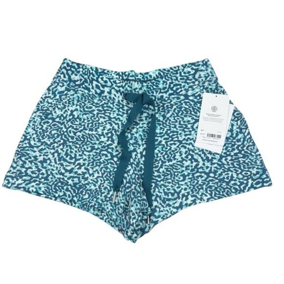Athleta Balance Shortie Shorts 4” Size Small Clouded Leopard Blue - Picture 5 of 8